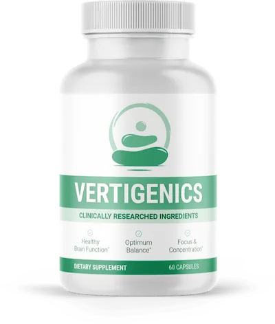 Vertigenics balance support supplement bottle